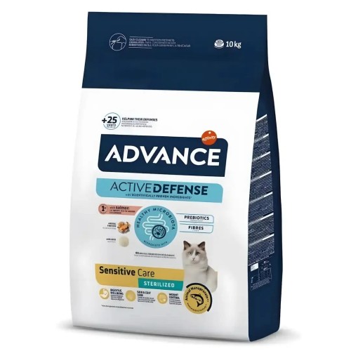 Advance Sensitive Somonlu Kısırlaştırılmış Yetişkin Kedi Maması 10 KG