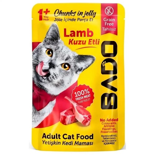 Bado Kuzu Etli Kedi Pouch 85 GR