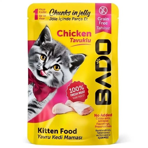 Bado Tavuklu Yavru Kedi Pouch 85 GR