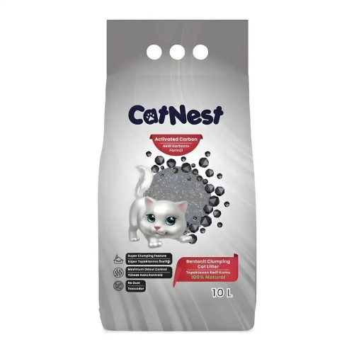 CatNest Aktif Karbonlu Kedi Kumu 10 LT