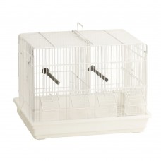 Çifthane Bölmeli Beyaz Kuş Kafesi