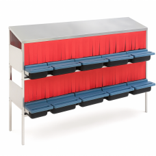 10 Gözlü 2 Kat Galvaniz Tavuk Folluk